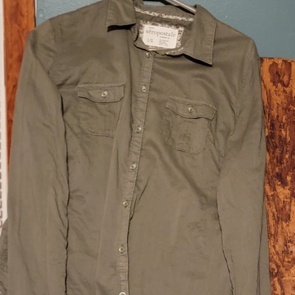Aeropostale Button Down Sheer
